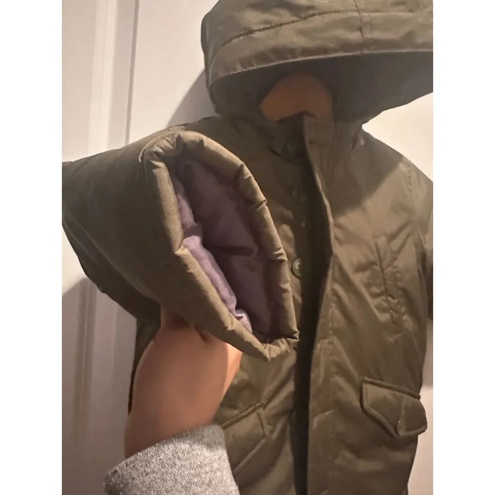Baby Gap Green Unisex ToddlerPuffer Jacket with Hood Size 3